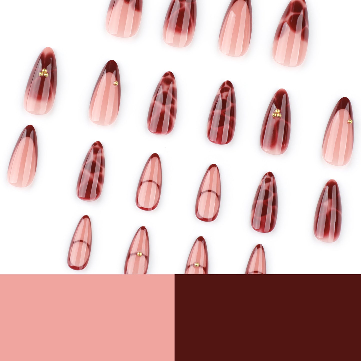 French Wine Red Wear Armor Simple Petal Flower