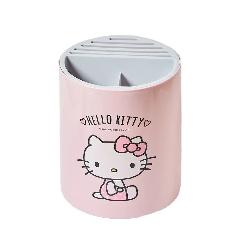 Cartoon Hello kittykuromiCinnamoroll rotary knife holder kitchen countertop multifunctional kitchen knives chopstick storage box